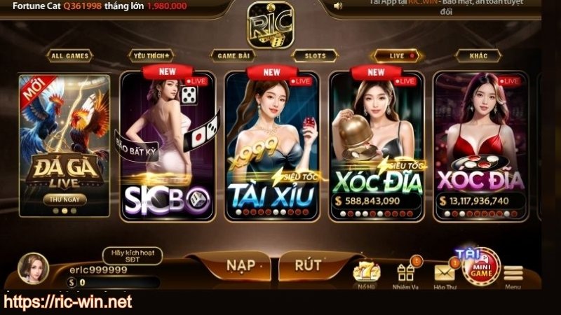 Casino RICWIN xanh chín và đẳng cấp
