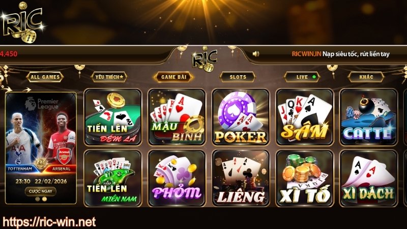 Giới thiệu đôi nét về sảnh game bài RICWIN