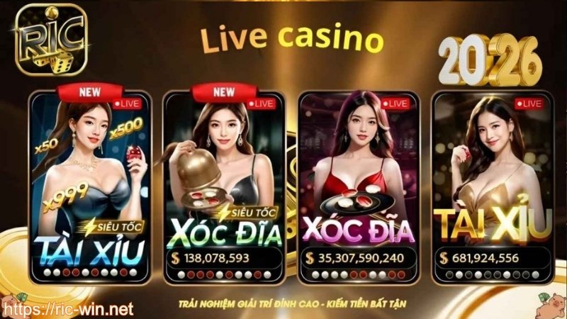 Trò chơi nổi bật tại sảnh casino RICWIN